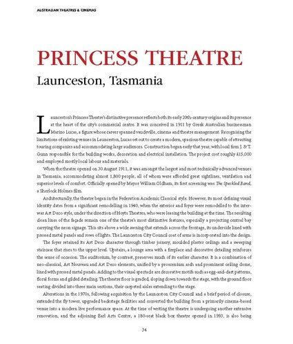 Australian Theatres and Cinemas